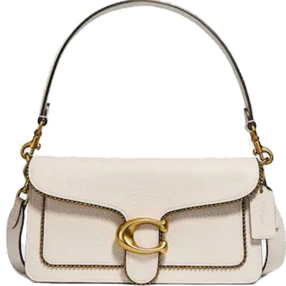 COACH Tabby Shoulder Bag 26 73995 Handbag Ivory Leather Women Men
